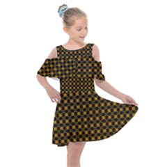 DF Misty Hive Kids  Shoulder Cutout Chiffon Dress