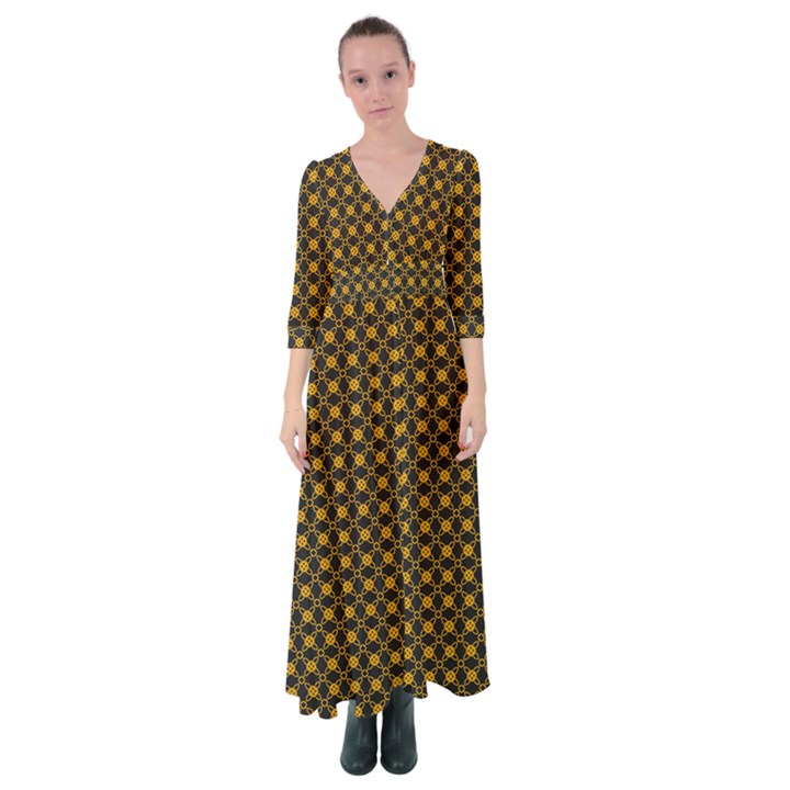 DF Misty Hive Button Up Maxi Dress