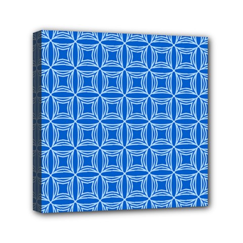 Df Blue Woollister Mini Canvas 6  X 6  (stretched) by deformigo