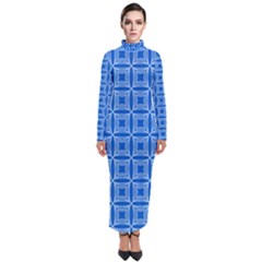 Df Blue Woollister Turtleneck Maxi Dress by deformigo