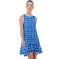 Df Blue Woollister Frill Swing Dress