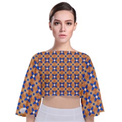 Df Forgemino Tie Back Butterfly Sleeve Chiffon Top by deformigo