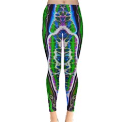 Blue Greens That Pour Guy! Fluid Art Leggings  by xtrachrispy70