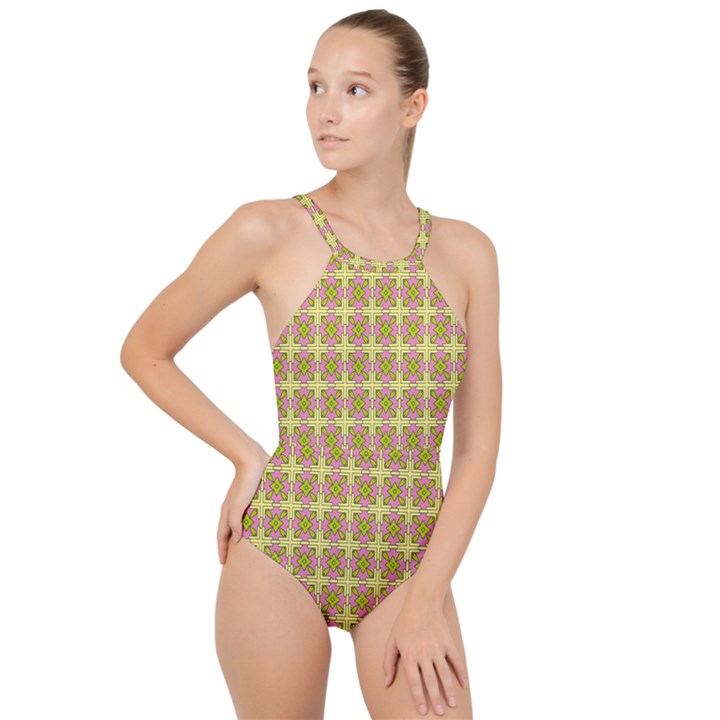 DF Blootomy High Neck One Piece Swimsuit