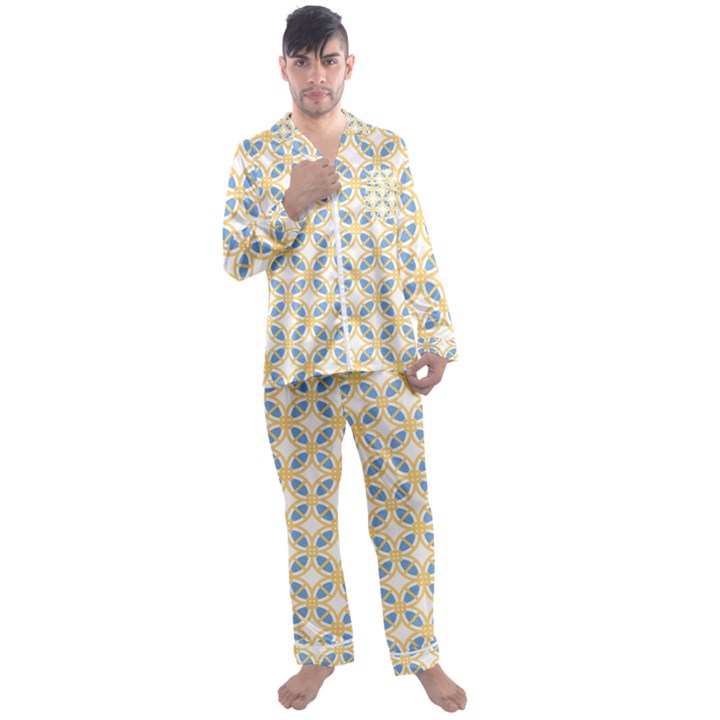 DF Romeo Lisetti Men s Satin Pajamas Long Pants Set