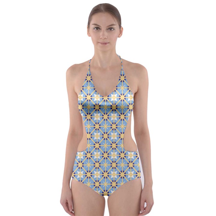 DF Norbert Pastel Cut-Out One Piece Swimsuit