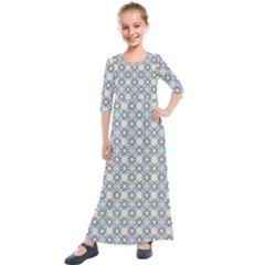 Df Norbert Pastel Kids  Quarter Sleeve Maxi Dress by deformigo