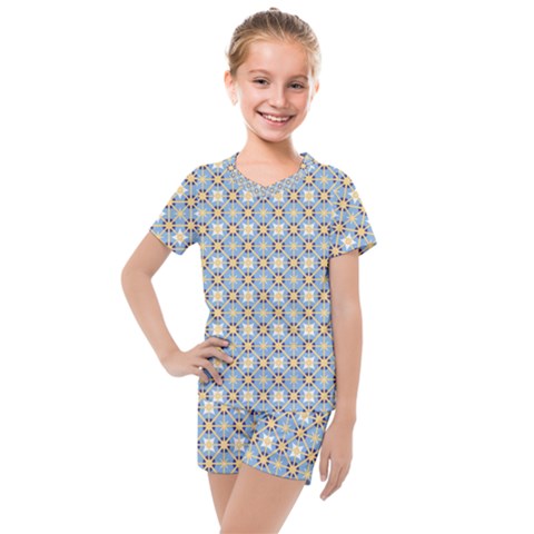 Df Norbert Pastel Kids  Mesh Tee And Shorts Set by deformigo