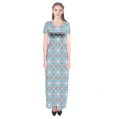 Df Tech Sky Short Sleeve Maxi Dress by deformigo