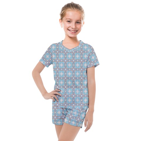 Df Tech Sky Kids  Mesh Tee And Shorts Set by deformigo