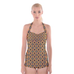 Df Villavechia Boyleg Halter Swimsuit 