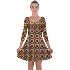 Df Villavechia Quarter Sleeve Skater Dress by deformigo