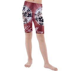 Merry Christmas Ornamental Kids  Mid Length Swim Shorts by christmastore