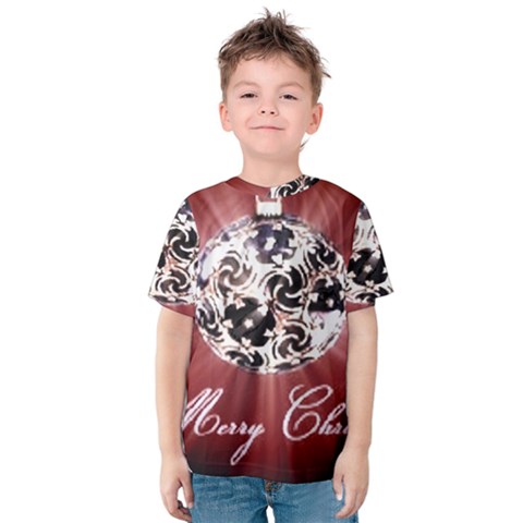 Merry Christmas Ornamental Kids  Cotton Tee by christmastore