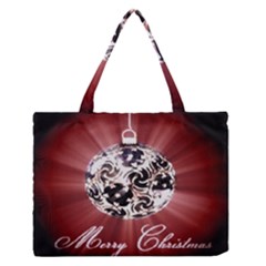 Merry Christmas Ornamental Zipper Medium Tote Bag by christmastore