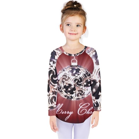 Merry Christmas Ornamental Kids  Long Sleeve Tee by christmastore