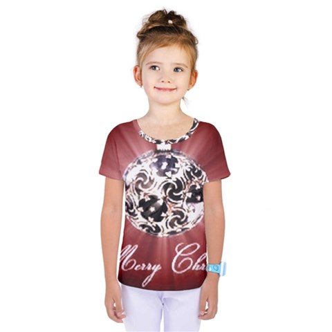 Merry Christmas Ornamental Kids  One Piece Tee by christmastore