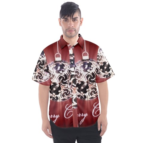 Merry Christmas Ornamental Men s Short Sleeve Shirt by christmastore