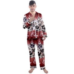 Merry Christmas Ornamental Men s Satin Pajamas Long Pants Set by christmastore