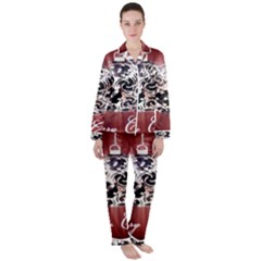 Merry Christmas Ornamental Satin Long Sleeve Pyjamas Set by christmastore