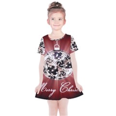 Merry Christmas Ornamental Kids  Simple Cotton Dress by christmastore