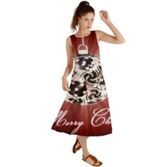 Merry Christmas Ornamental Summer Maxi Dress