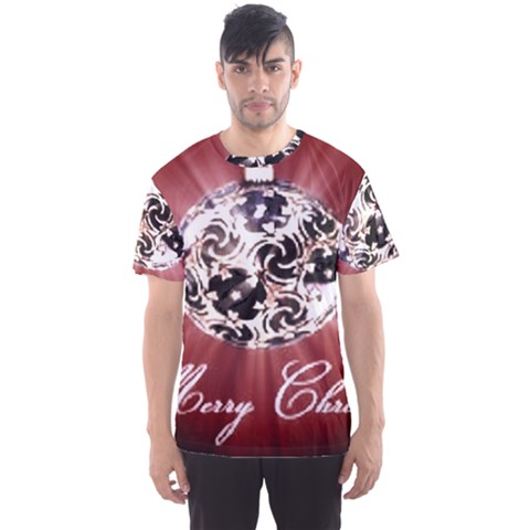 Merry Christmas Ornamental Men s Sports Mesh Tee by christmastore