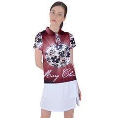 Merry Christmas Ornamental Women s Polo Tee