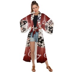 Merry Christmas Ornamental Maxi Kimono by christmastore