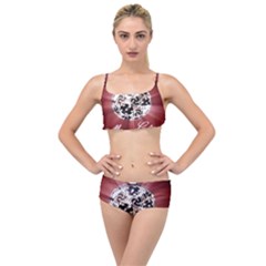 Merry Christmas Ornamental Layered Top Bikini Set by christmastore