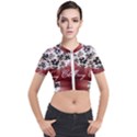 Merry Christmas Ornamental Short Sleeve Cropped Jacket View1