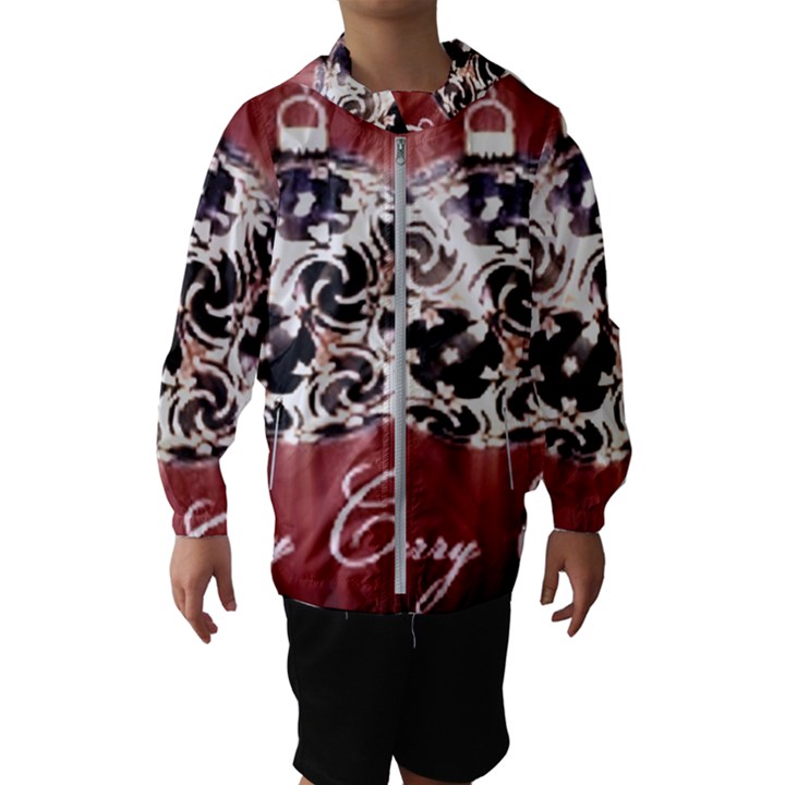 Merry Christmas Ornamental Kids  Hooded Windbreaker