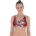 Merry Christmas Ornamental Cross String Back Sports Bra View1