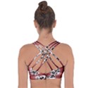 Merry Christmas Ornamental Cross String Back Sports Bra View2