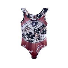 Merry Christmas Ornamental Kids  Frill Swimsuit