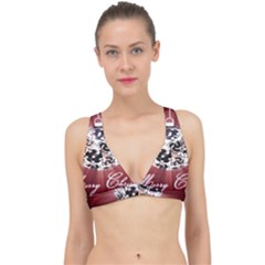 Merry Christmas Ornamental Classic Banded Bikini Top by christmastore