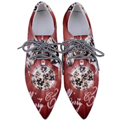 Merry Christmas Ornamental Women s Pointed Oxford Shoes