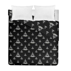 Buddhism Motif Print Pattern Design Duvet Cover Double Side (full/ Double Size) by dflcprintsclothing