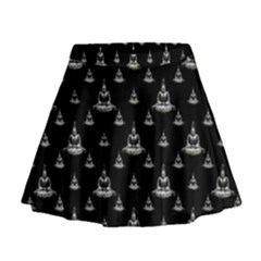 Buddhism Motif Print Pattern Design Mini Flare Skirt by dflcprintsclothing