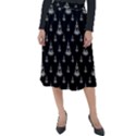 Buddhism Motif Print Pattern Design Classic Velour Midi Skirt  View1