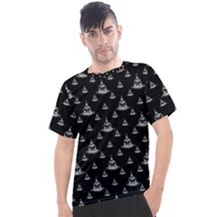 Buddhism Motif Print Pattern Design Men s Sport Top