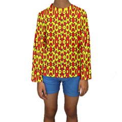 Rby-b-8-5 Kids  Long Sleeve Swimwear by ArtworkByPatrick