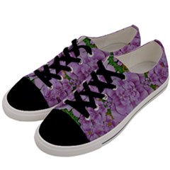 Fauna Flowers In Gold And Fern Ornate Men s Low Top Canvas Sneakers by pepitasart