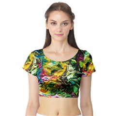 Alice Walk 1 1 Short Sleeve Crop Top by bestdesignintheworld