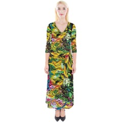 Alice Walk 1 1 Quarter Sleeve Wrap Maxi Dress