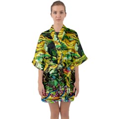 Alice Walk 1 1 Half Sleeve Satin Kimono  by bestdesignintheworld