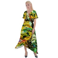 Alice Walk 1 1 Cross Front Sharkbite Hem Maxi Dress