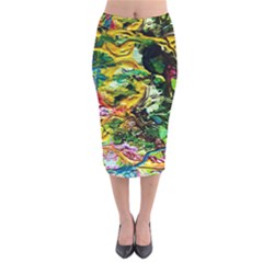 Alice Walk 1 1 Velvet Midi Pencil Skirt by bestdesignintheworld