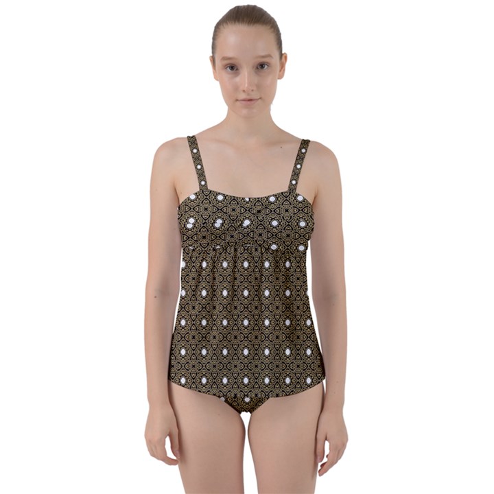 DF Found Ancestors Twist Front Tankini Set