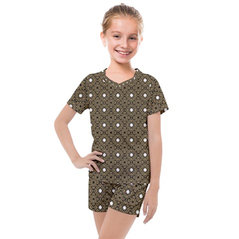 Df Found Ancestors Kids  Mesh Tee And Shorts Set by deformigo